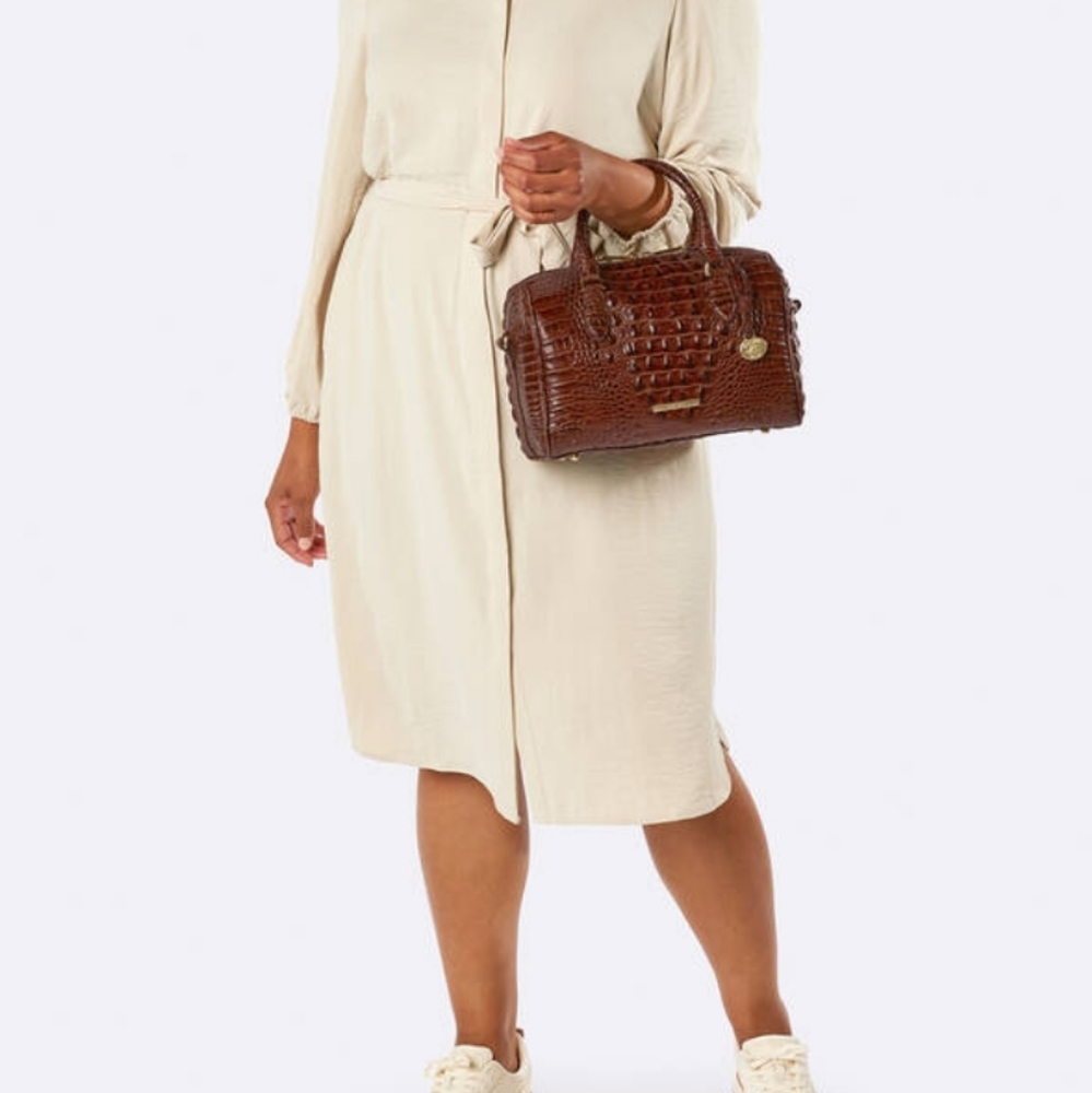NWT🫦 BRAHMIN Sundial Collection Stacey Multi Top Zip Satchel Bag - Picture 12 of 16